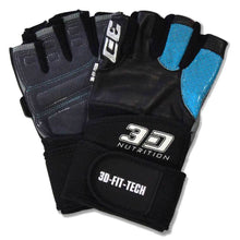Load image into Gallery viewer, Gloves 3D Nutrition Performance Gloves - With Straps [Black] - Chrome Supplements and Accessories

