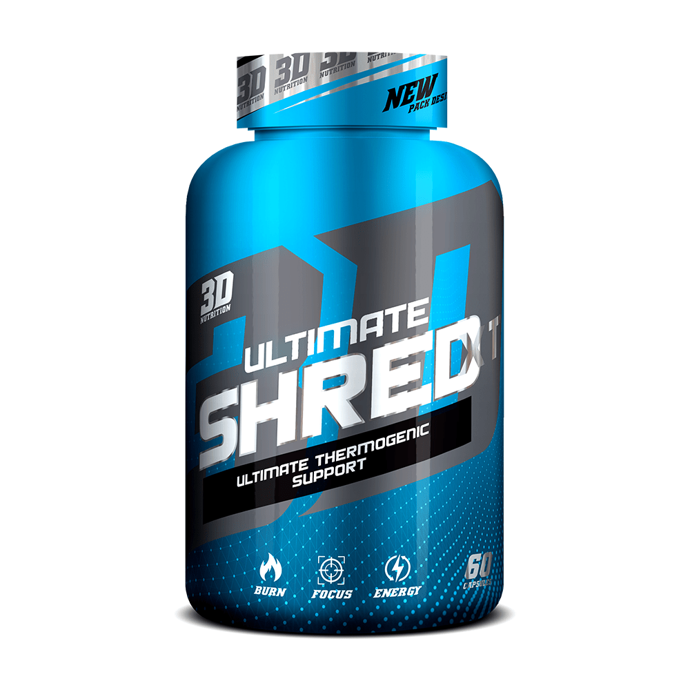 Stimulant Based Fat Burner 3D Nutrition Ultimate Shred XT [60 Caps] - NEW - Chrome Supplements and Accessories