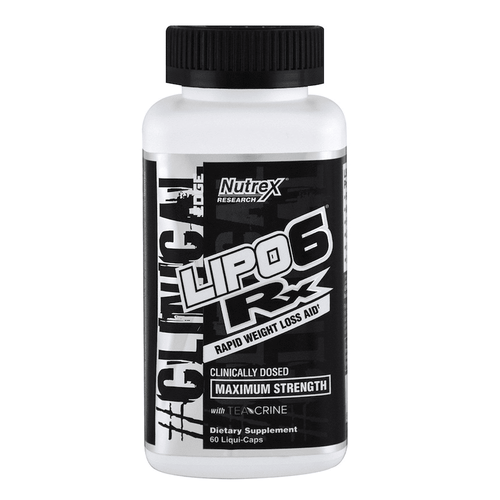 Stimulant Based Fat Burner Nutrex Lipo 6 RX [60 Caps] - Chrome Supplements and Accessories
