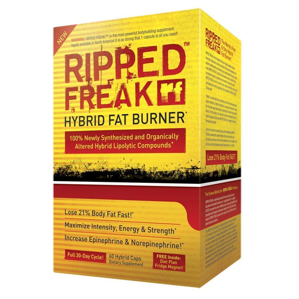 Stimulant Based Fat Burner PharmaFreak Ripped Freak Value Pack [60 Caps] - Chrome Supplements and Accessories