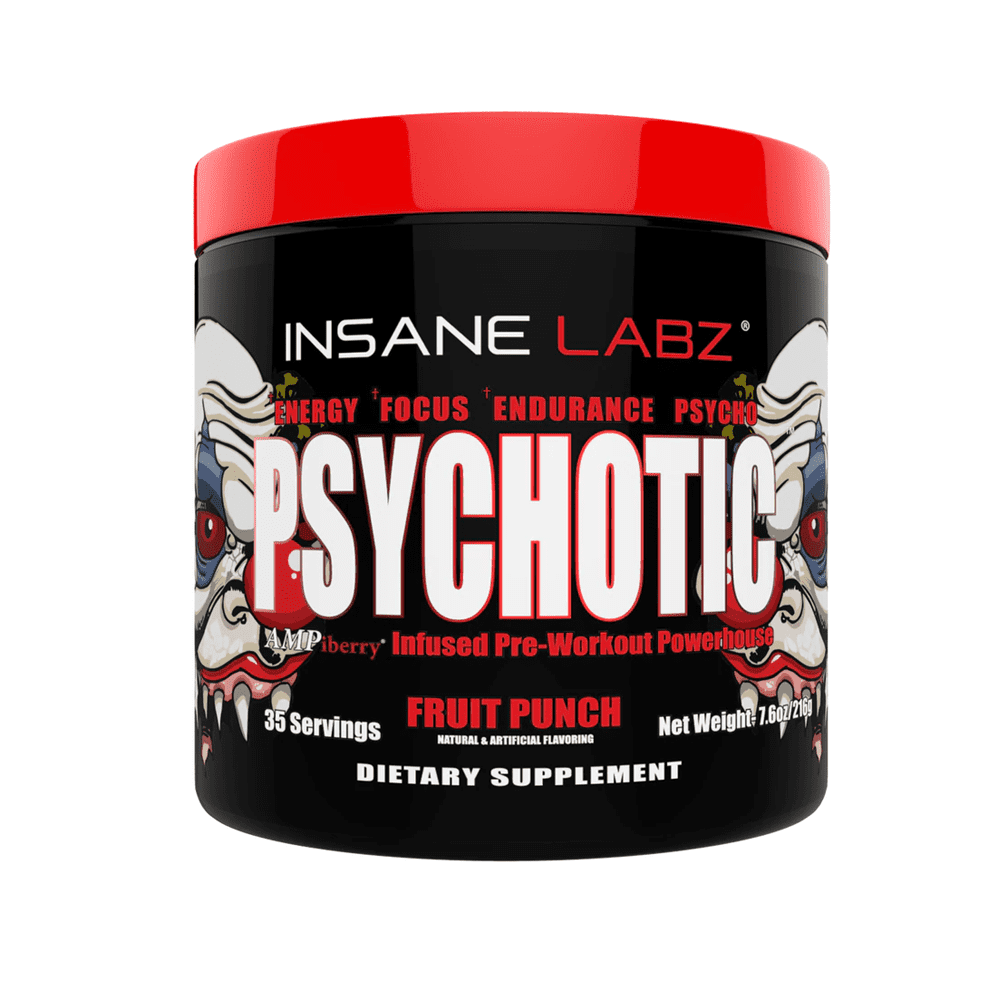 Stimulant Based Pre-Workout Insane Labz Psychotic [215g] - Chrome Supplements and Accessories