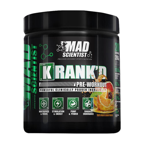 Stimulant Based Pre-Workout Mad Scientist Krank'd [280g]