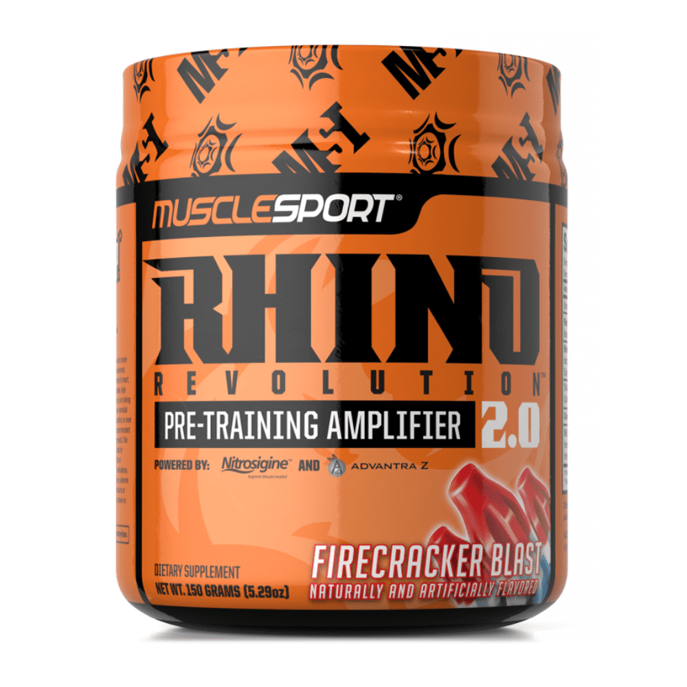 Stimulant Based Pre-Workout MuscleSport Rhino 2.0 [150g] - Chrome Supplements and Accessories