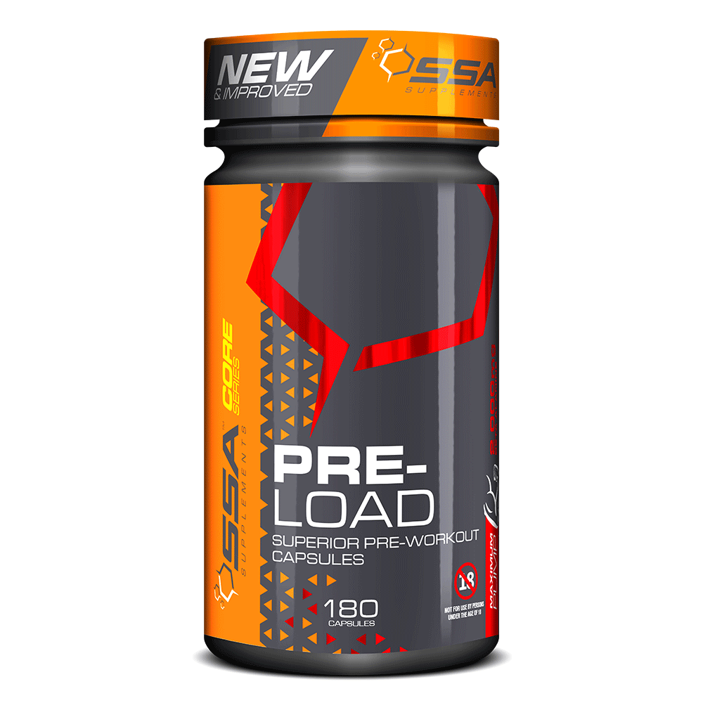 Stimulant Based Pre Workout SSA Pre-Load [180 Caps]