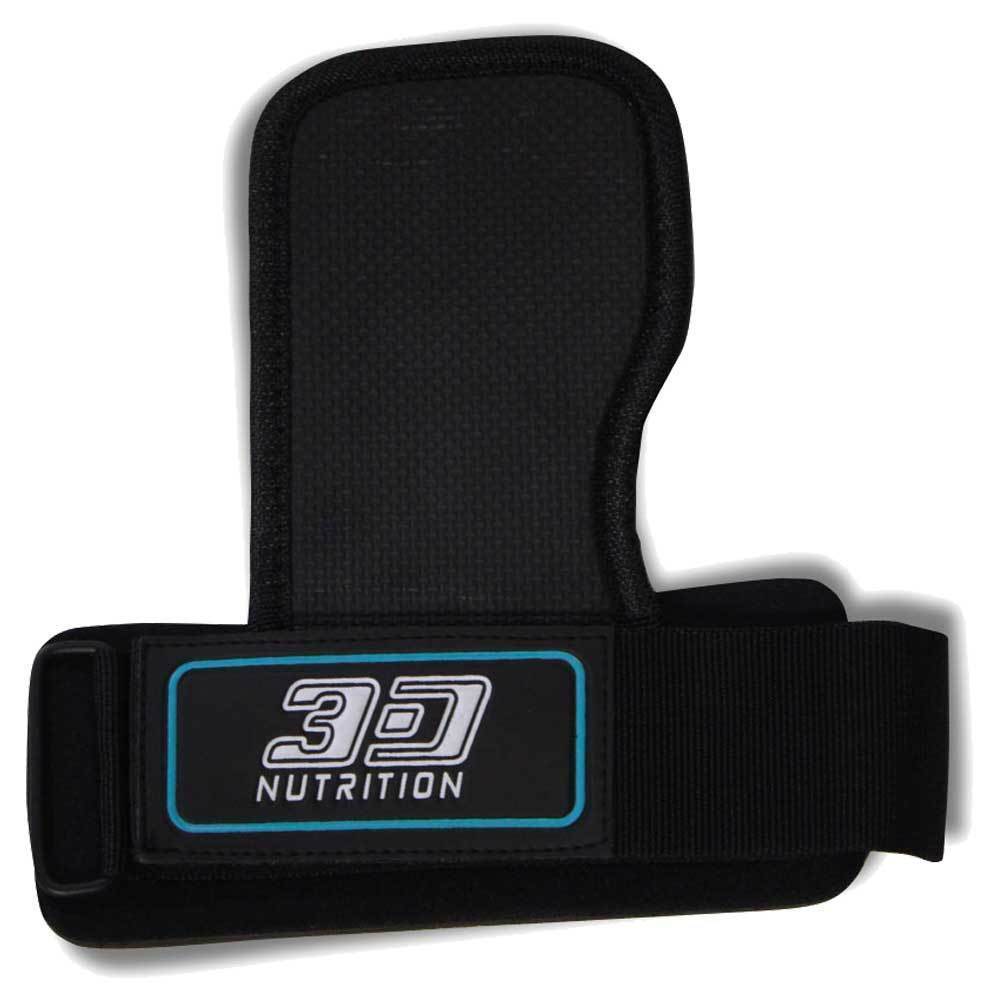 Straps 3D Nutrition 3D Fit Grips - With Wrist Support [Black] - Chrome Supplements and Accessories