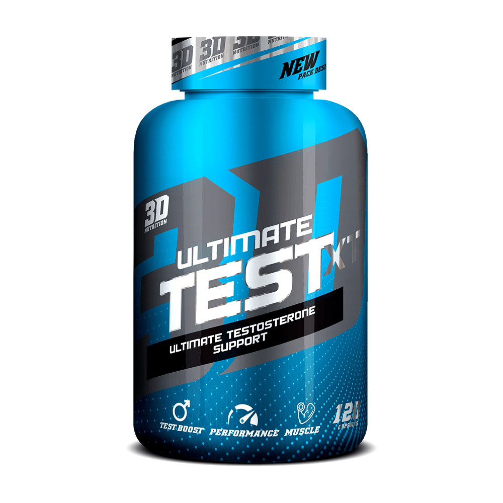 Testosterone Booster 3D Nutrition Test XT [120 Caps] - NEW - Chrome Supplements and Accessories